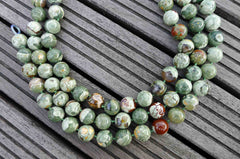 Rainforest Rhyolite 5-6mm round beads (ETB00989)
