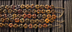Handmade Matte Australian Picture Jasper 24-29mm abstract donut beads (ETB00297)