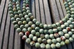 Rainforest Rhyolite 10-10.5mm round beads (ETB00362)