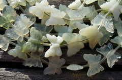 New Jade 20-24mm butterflies beads (ETB00312)