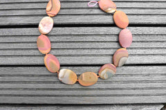 Matte Landscape/ Polychrome jasper 20-27mm oval flat beads (ETB00478)