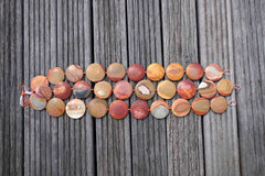 Matte Landscape/ Polychrome jasper 33-43mm round disc beads (ETB00386)