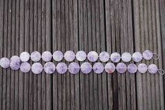 Natural Lavender Amethyst (Madagascar) 26-35mm round disc beads (ETB00476)