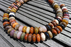 Petrified Rainbow Wood 13-14mm from Arizona rondelle beads (ETB00259)