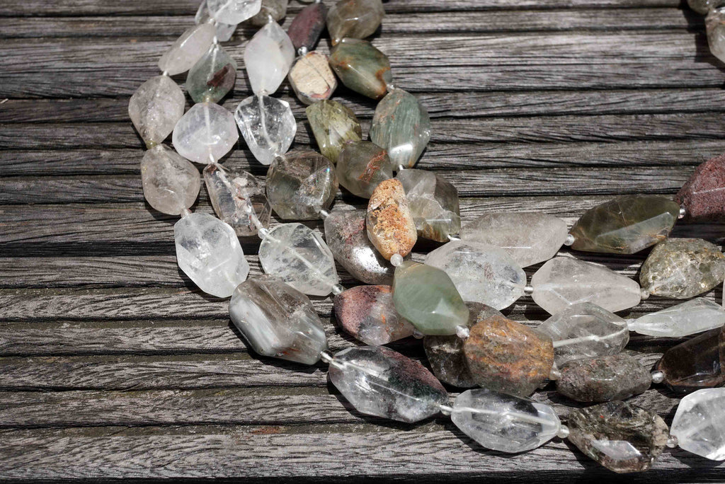 Natural Lodalite faceted beads (ETB00441)