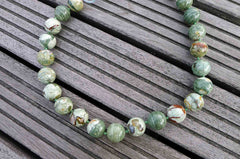 Rainforest Rhyolite 5-6mm round beads (ETB00989)