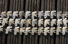 Natural Agate 34-37mm Elephant beads handmade (ETB00291)