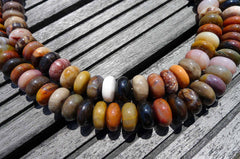Petrified Rainbow Wood 13-14mm from Arizona rondelle beads (ETB00259)