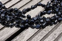 Black Spinel 5-8mm faceted beads (ETB00419)