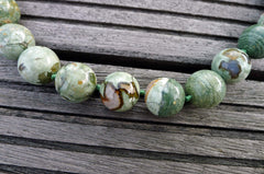 Rainforest Rhyolite 5-6mm round beads (ETB00989)