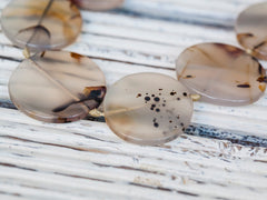 Montana Moss Agate 22.5-31mm round disc beads (ETB00831)