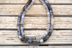 Dendrite Agate 8-12 mm cylinder beads  (ETB01702) Unique jewelry/Vintage jewelry/Gemstone necklace