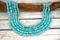 Amazonite AB Grade 8-9mm melon beads (ETB01871) Peruvian gemstone/Unique jewelry/Vintage jewelry/Gemstone necklace