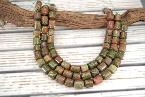 Unakite Melon beads 14-15mm (ETB01785) Vintage jewelry/Gemstone necklace