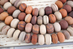 Print Stone MATTE Melon beads 14-15mm (ETB01786) Vintage jewelry/Gemstone necklace