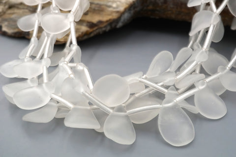 Natural Matte Crystal 11-15mm wave chips beads (ETB01858) Healing crystal/Reiki healing/Healing necklace