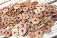 Pink Agate 18 - 23mm abstract donut beads (ETB01853) Unique jewelry/Vintage jewelry/Gemstone necklace