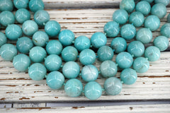 Amazonite AB grade round beads 14-15mm (ETB01876) Peruvian gemstone/Unique jewelry/Vintage jewelry/Gemstone necklace