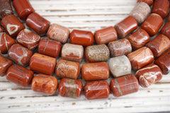 Red Jasper Cylinder Beads 13-14mm (ETB01789) Unique jewelry/Vintage jewelry/Gemstone necklace