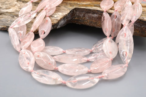 Rose quartz marquise beads 9-12mm (ETB01814) Healing crystal/Reiki healing/Healing necklace