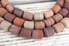 Matte Print Stone Cylinder Beads 14 - 15mm Cylinder beads (ETB01787)