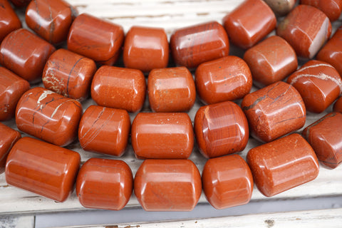 Red Jasper Cylinder Beads 15-16mm (ETB01790) Unique jewelry/Vintage jewelry/Gemstone necklace