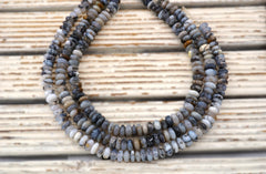 Dendrite Agate 9 mm rondelle beads  (ETB01701) Unique jewelry/Vintage jewelry/Gemstone necklace