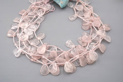 Rose quartz wave chips beads 18mm (ETB01862) Healing crystal/Reiki healing/Healing necklace