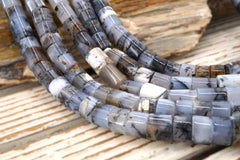 Dendrite Agate 8-12 mm cylinder beads  (ETB01702) Unique jewelry/Vintage jewelry/Gemstone necklace