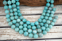 Amazonite AB grade round beads 14-15mm (ETB01876) Peruvian gemstone/Unique jewelry/Vintage jewelry/Gemstone necklace