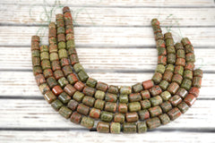 Unakite Melon beads 14-15mm (ETB01785) Vintage jewelry/Gemstone necklace