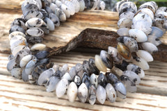 Dendrite Agate 12-14 mm rondelle beads  (ETB01842) Unique jewelry/Vintage jewelry/Gemstone necklace