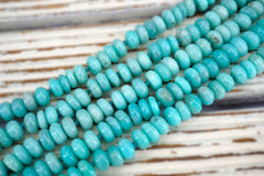 Amazonite AB Grade 8-9mm melon beads (ETB01871) Peruvian gemstone/Unique jewelry/Vintage jewelry/Gemstone necklace