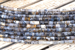 Dendrite Agate 8-12 mm cylinder beads  (ETB01702) Unique jewelry/Vintage jewelry/Gemstone necklace