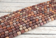 Matte Print Stone Cylinder Beads 14 - 15mm Cylinder beads (ETB01787)