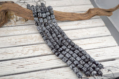 Snowflake Cylinder Beads 14-15mm (ETB01791) Unique jewelry/Vintage jewelry/Gemstone necklace