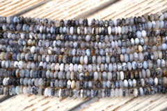 Dendrite Agate 9 mm rondelle beads  (ETB01701) Unique jewelry/Vintage jewelry/Gemstone necklace
