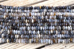 Dendrite Agate 12-14 mm rondelle beads  (ETB01842) Unique jewelry/Vintage jewelry/Gemstone necklace