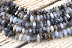 Dendrite Agate 12-14 mm rondelle beads  (ETB01842) Unique jewelry/Vintage jewelry/Gemstone necklace