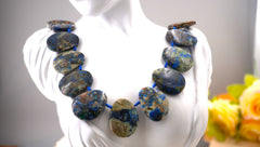 Rare and Natural Azurite freeform beads (ETB01149)