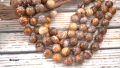 Wood Opalite/ Petrified Wood 19-21mm round beads (ETB00328)