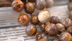 Wood Opalite/ Petrified Wood 19-21mm round beads (ETB00328)