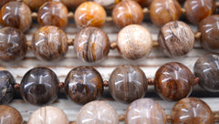 Wood Opalite/ Petrified Wood 19-21mm round beads (ETB00328)