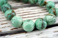Variscite round beads 16mm (ETB01782) Unique jewelry/Vintage jewelry/Gemstone necklace