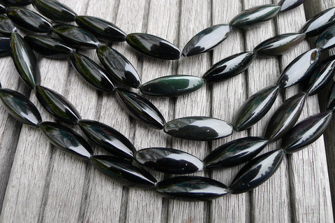 Rainbow Obsidian 10-11mm triangle tube beads (ETB00745)