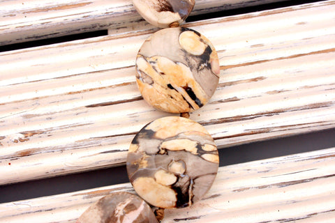 Rare & beautiful Australian Fossil Peanut Wood freeform beads (ETB00852)