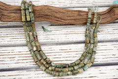 Rainforest Rhyolite Cylinder beads (ETB01748) Unique jewelry/Vintage jewelry/Gemstone necklace