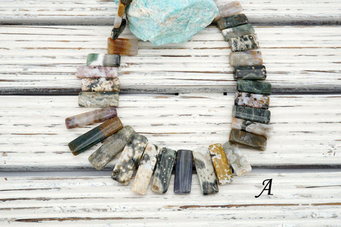 Ocean Jasper rectangular beads (ETB01084)