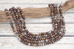 Matte Outback Jasper rondelle  beads 8-9mm (ETB01776) Unique jewelry/Vintage jewelry/Gemstone necklace
