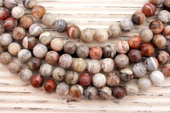 Laguna Lace Agate 9.5-10mm round beads (ETB01013)